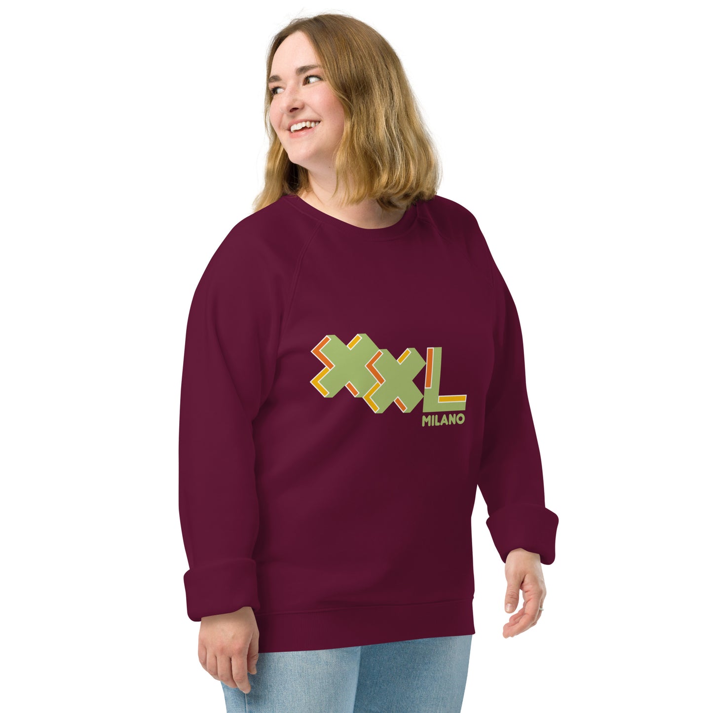 Sudadera raglán en tejido orgánico unisex