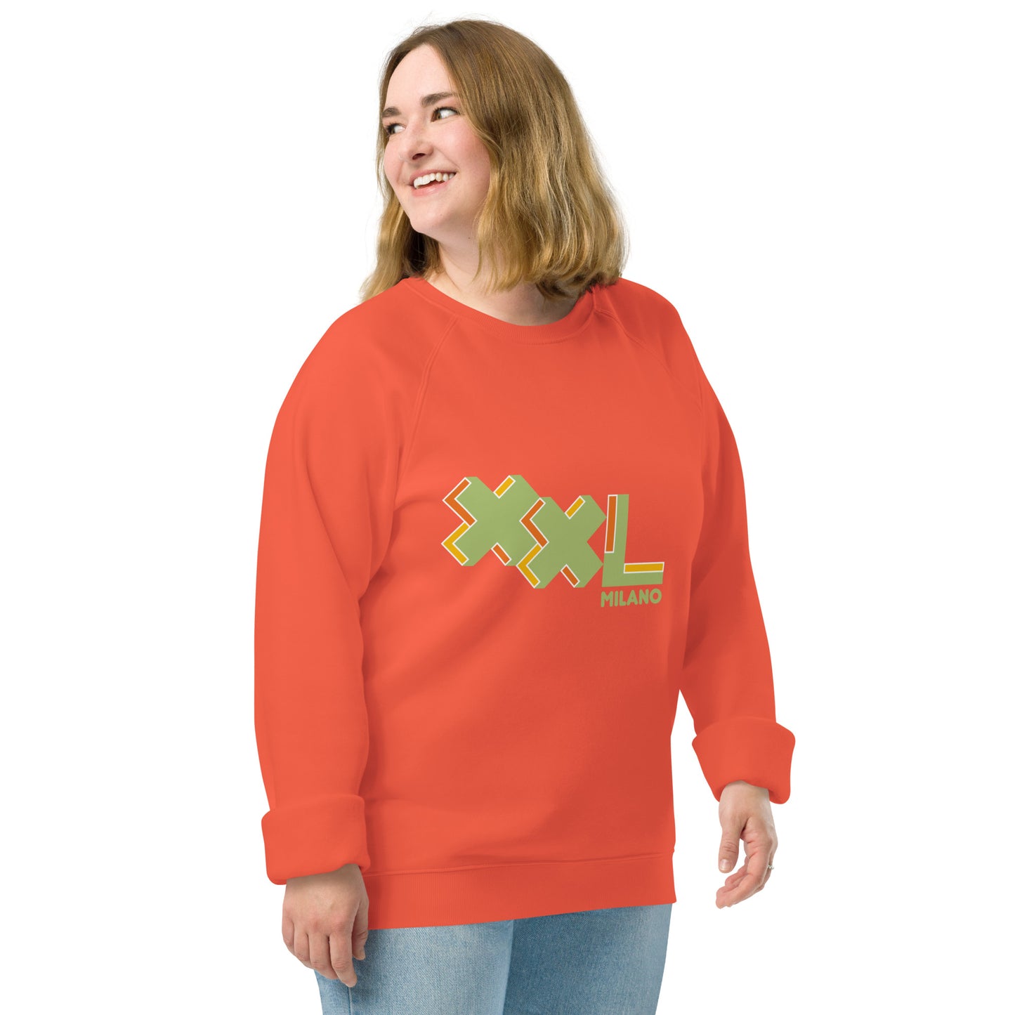 Raglan sweatshirt van unisex biologische stof