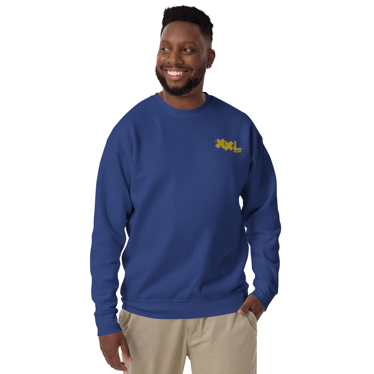 Premium unisex sweatshirt met borduursel